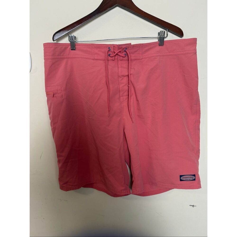Vineyard Vines On The Go Board Shorts Coral Pink Size 40 Swimwear Surf Active Co